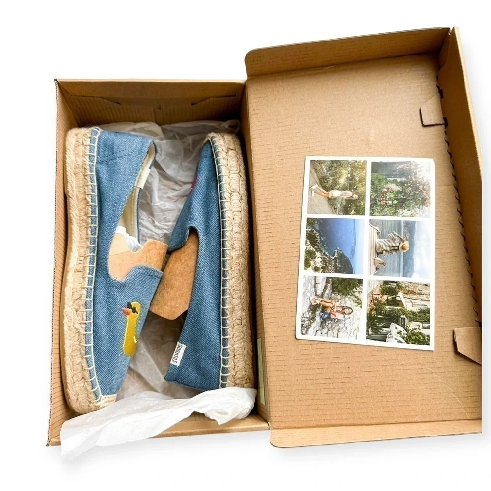 New in box Soludos x Mary Matson Floaties Espadrilles Flatshoes, Size 7